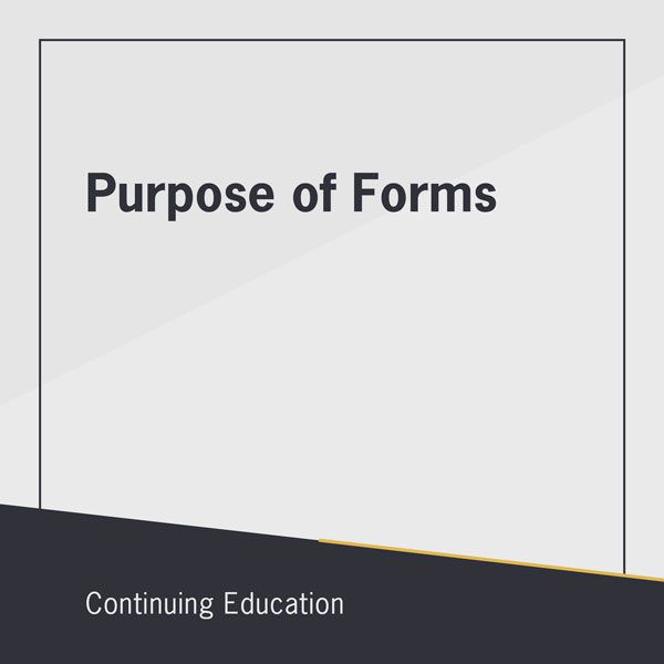 Purpose of Forms online class