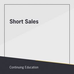 Short Sales class for online CE classes