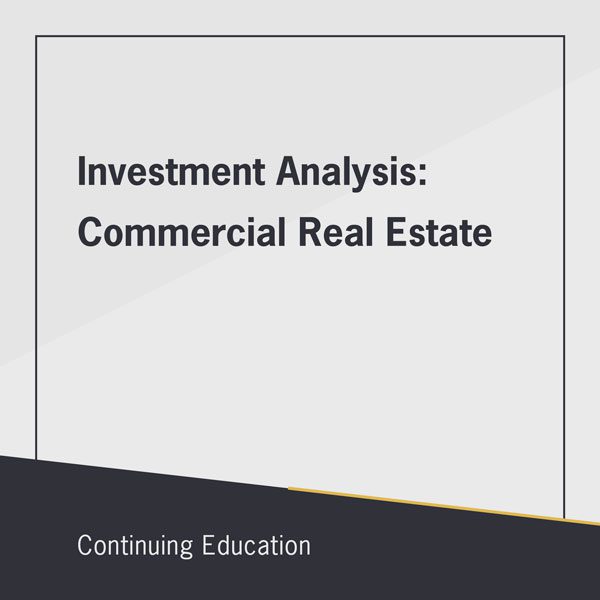Investment Analysis: Commercial Real Estate class