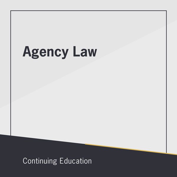 Agency Law course for real estate continuing education