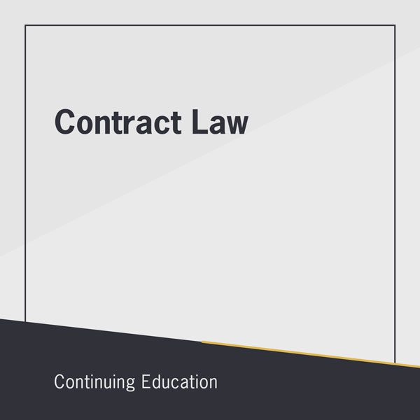 Contract Law course for continuing education in Real Estate