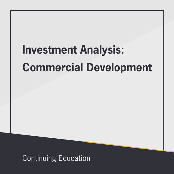 Investment Analysis: Commercial Development class