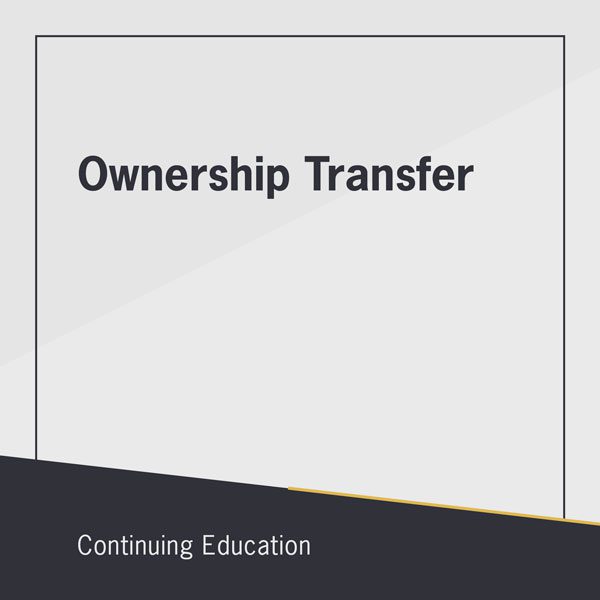 Ownership Transfer real estate class