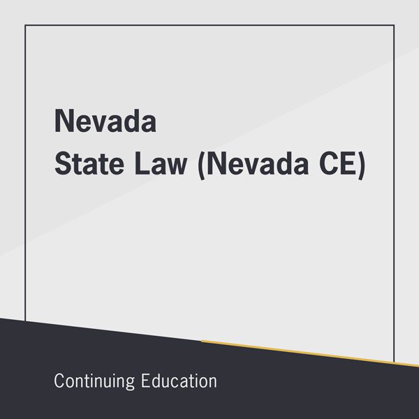 Nevada State Law (Nevada CE)