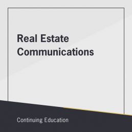 Real Estate Communications online class