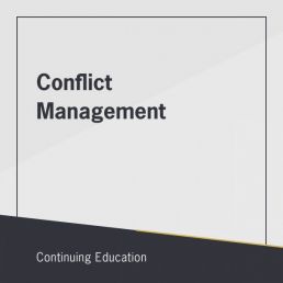 Conflict management class for
